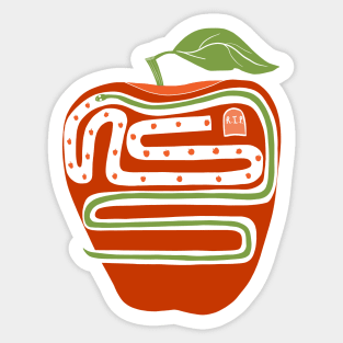 Apple Worm | Tunnel Vision Sticker